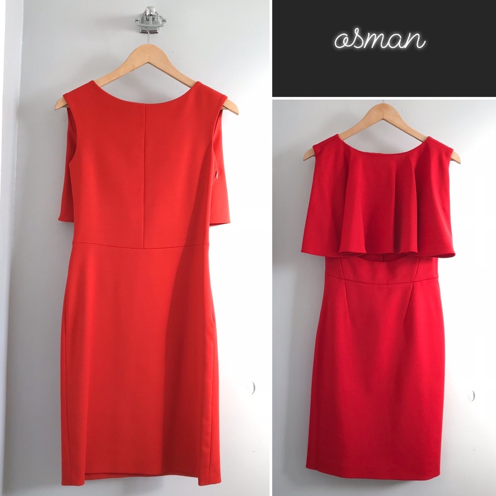 Osman Red Sleeveless Sheath Dress • 4